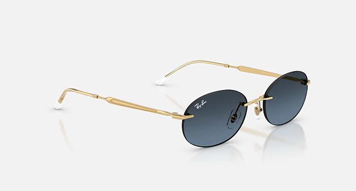 RB3767 Sunglasses in Arista Gold and Blue Gradient Dark Grey (54