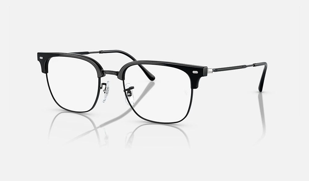 NEW CLUBMASTER OPTICS Eyeglasses with Black On Black and Clear (53