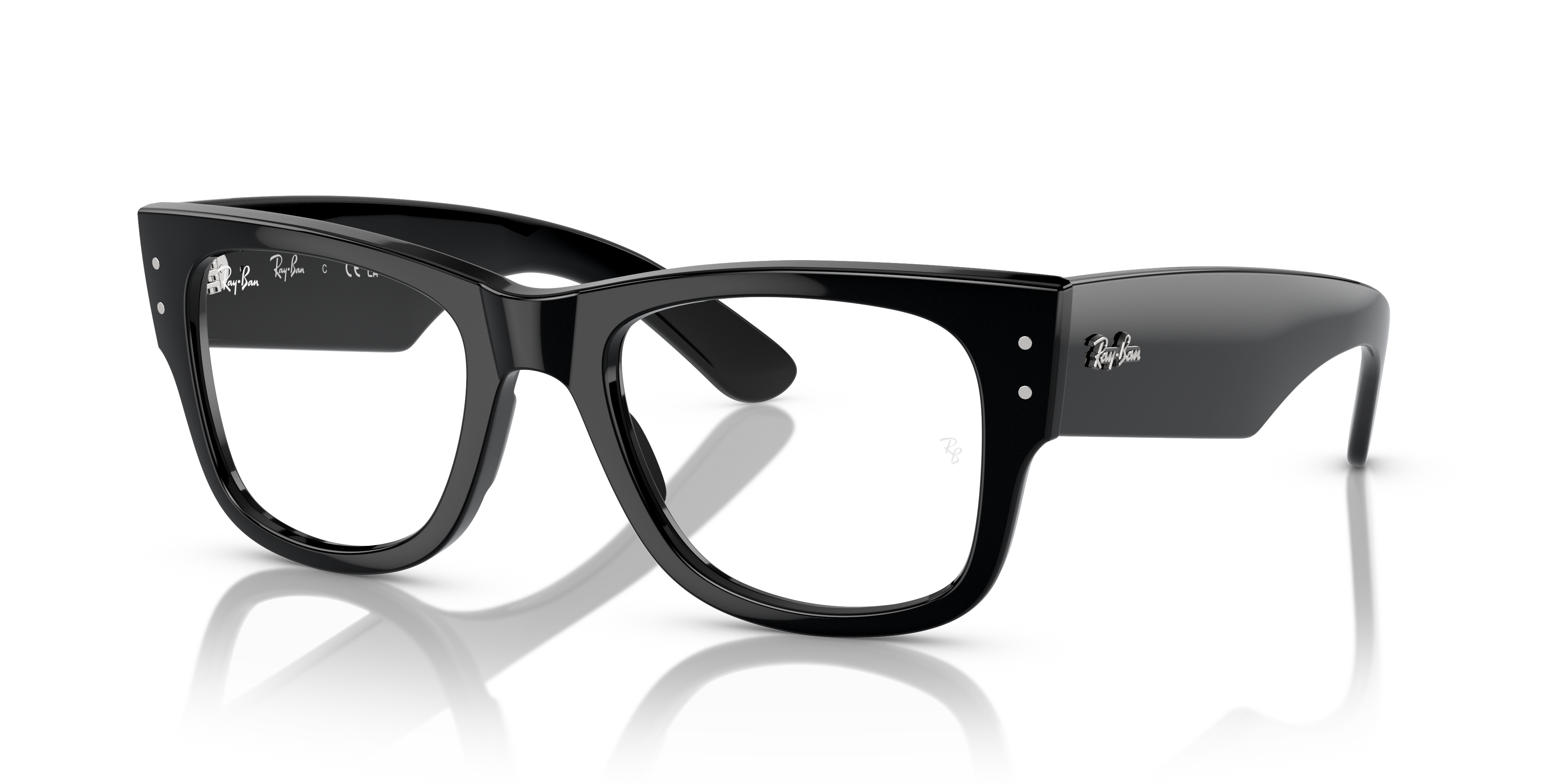 MEGA WAYFARER OPTICS Eyeglasses with Black Frame - RB0840V | Ray