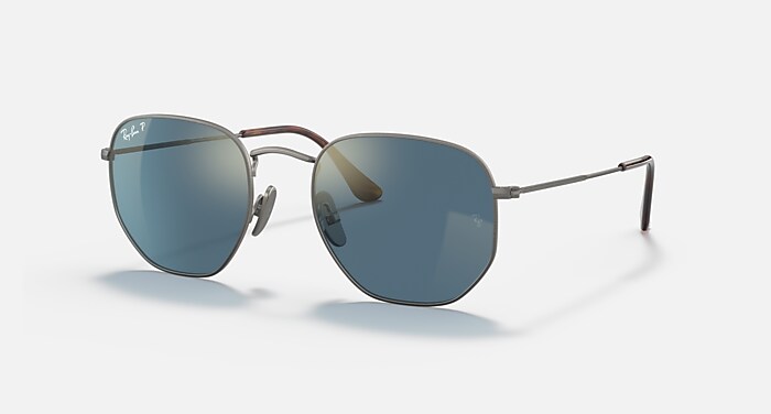 HEXAGONAL TITANIUM Polarized Sunglasses in Gunmetal and Polarized