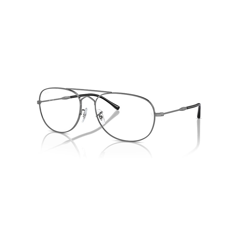 Ray-Ban Eyeglasses Unisex Bain Bridge Optics - Gunmetal Frame Clear Lenses Polarized 55-17