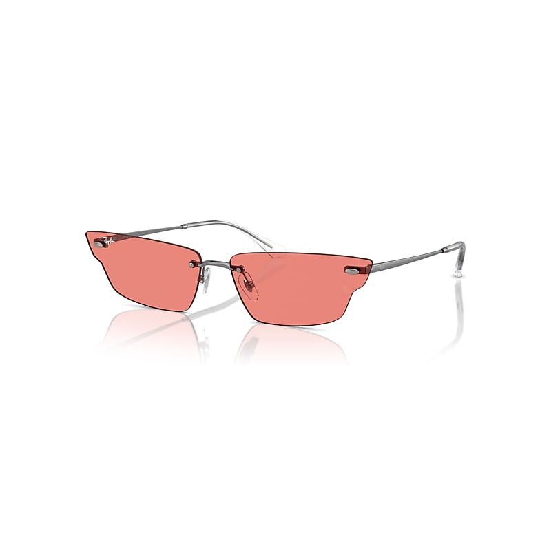 Ray-Ban Anh Bio-based Lunettes De Soleil - Monture Gunmetal Verres Rose 63-15