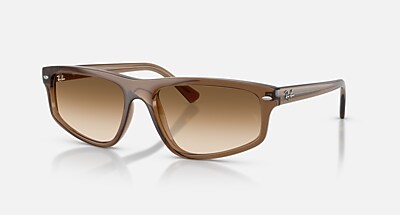 RB2225 Sunglasses in Transparent Light Brown and Clear Gradient