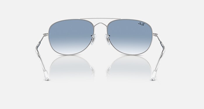 BAIN BRIDGE サングラス シルバー と クリア＆ブルー (57-17) - RB3735