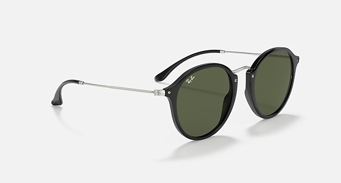 ROUND FLECK Sunglasses in Black and G-15 Green - RB2447 | Ray-Ban® US