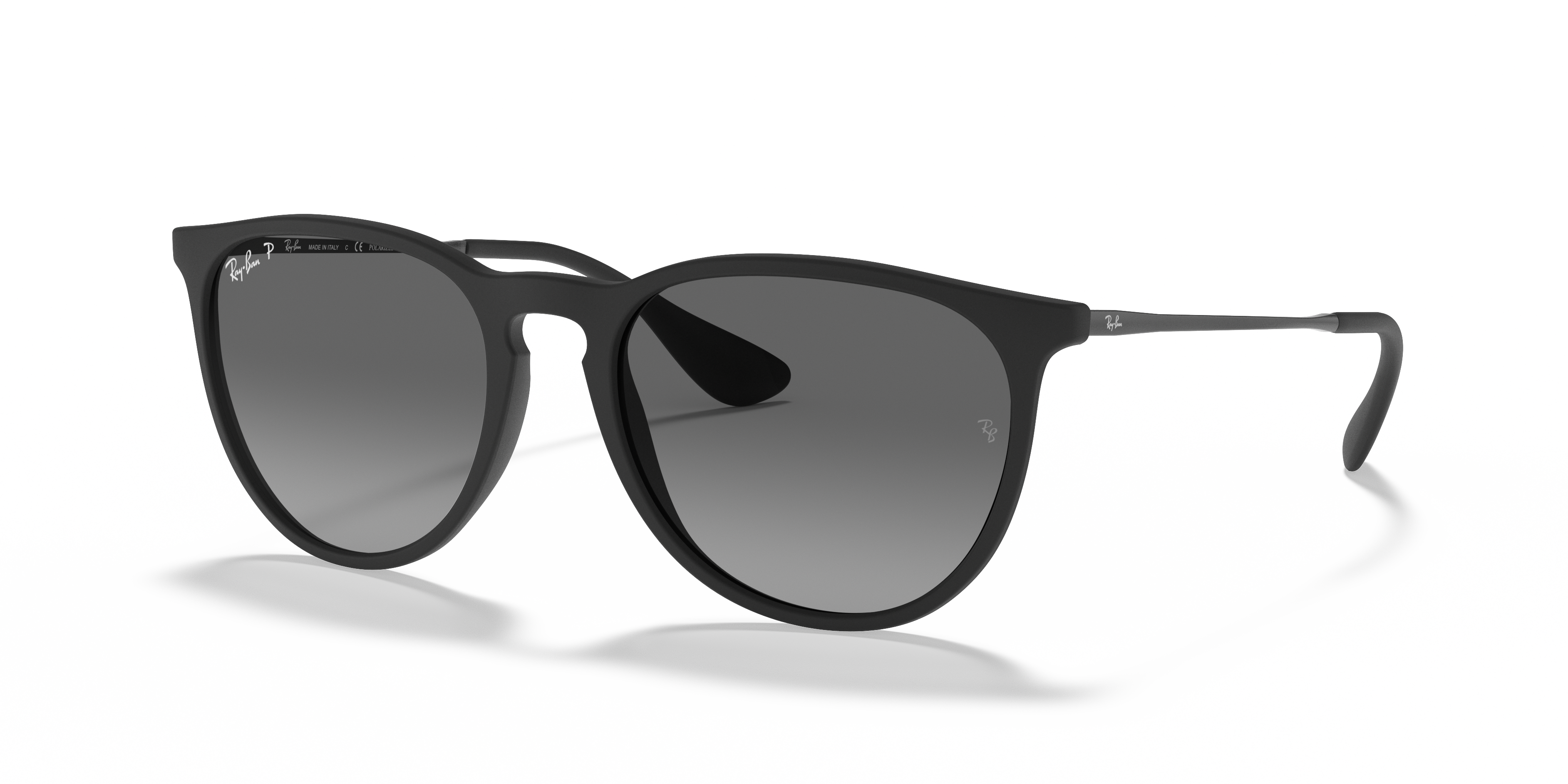 ERIKA COLOR MIX Sunglasses in Rubber Black and Grey Polarized