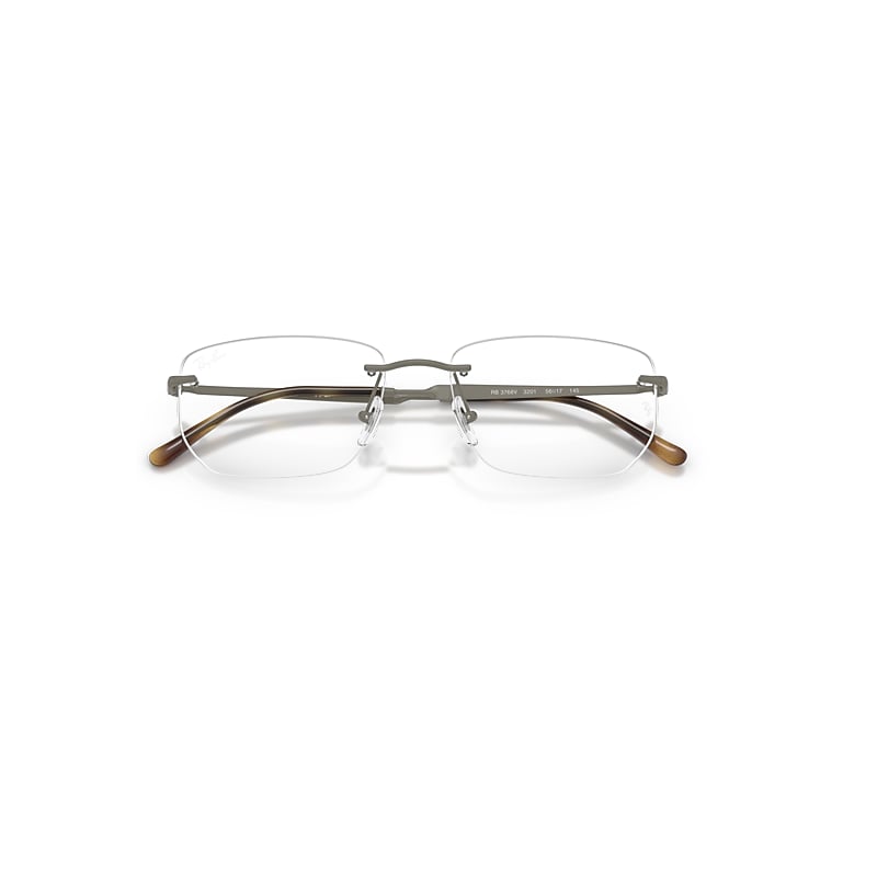Ray-Ban Rb3768v Optics Optical Grey Frame Clear Lenses Polarized 54-17