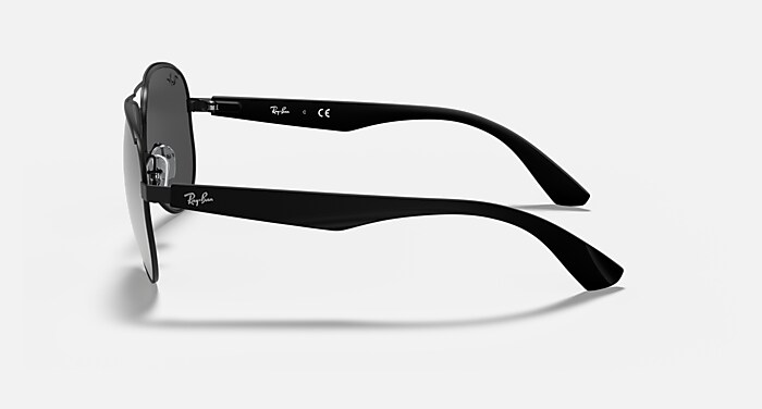 RB3523 Sunglasses in Black and Grey Mirror Silver (59-17) - RB3523