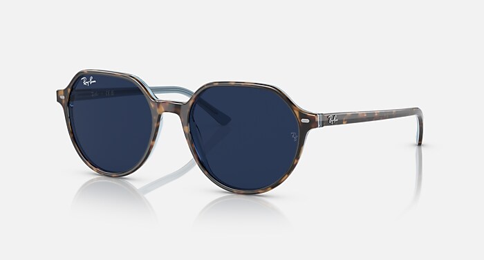 THALIA TRANSITIONS® Sunglasses in Havana On Light Blue and Clear