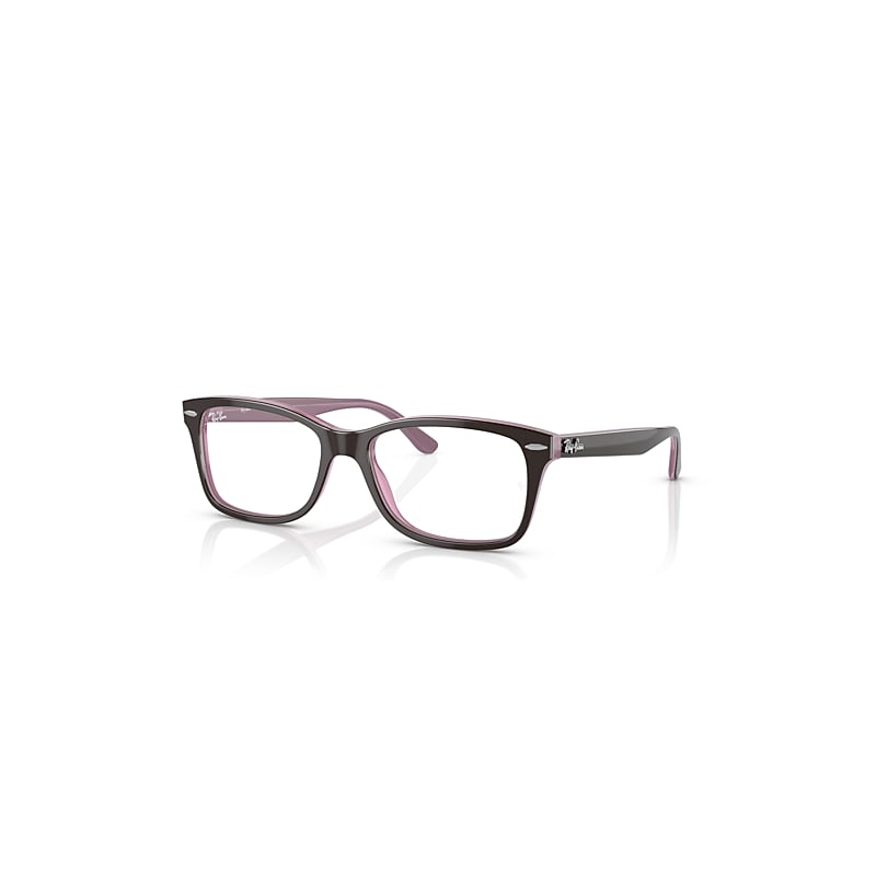Ray-Ban Eyeglasses   Optics - Brown On Pink Frame Clear Lenses Polarized 50-17, RB5428