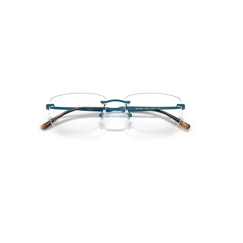 Ray-Ban Rb3768v Optics Optical Blue Frame Clear Lenses Polarized 54-17