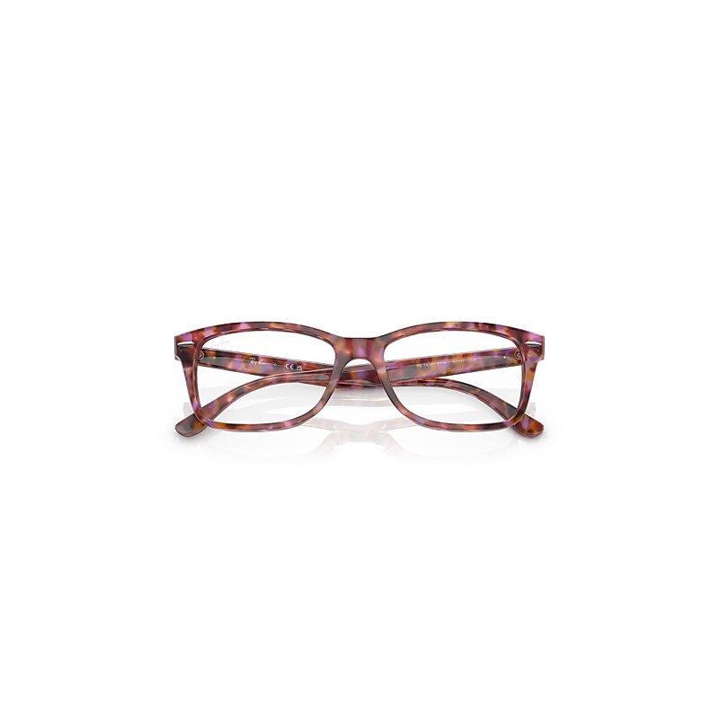 Ray-Ban Rb5428 Optics Optical Red & Purple Havana Frame Clear Lenses Polarized 53-17