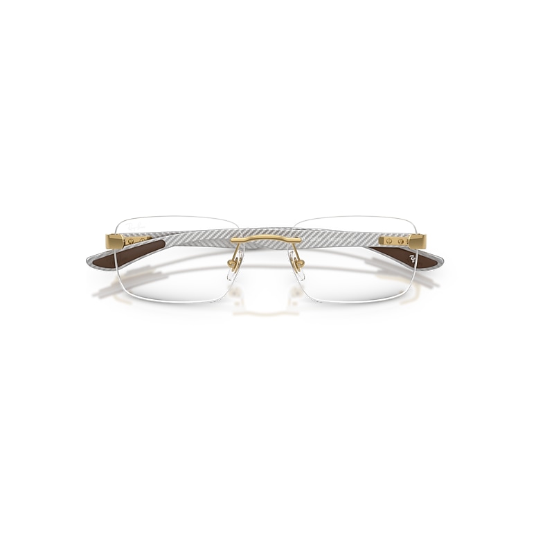 Ray-Ban Rb8423 Optics Optical Arista Gold Frame Clear Lenses Polarized 54-18