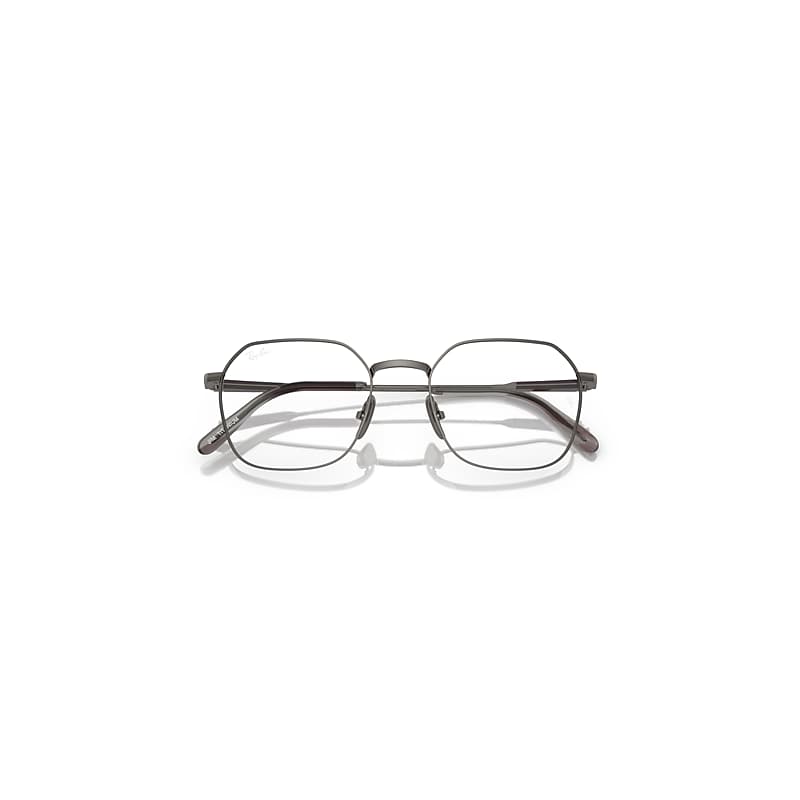 Ray-Ban Jim Titanium Optics Optical Gunmetal Frame Clear Lenses Polarized 53-20
