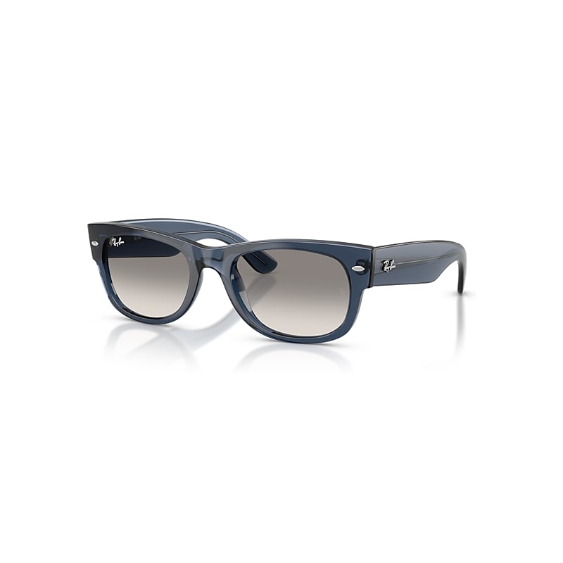 Ray-Ban Sunglasses  Mega Wayfarer Ii - Transparent Dark Blue Frame Grey Lenses 52-21, RB0832S
