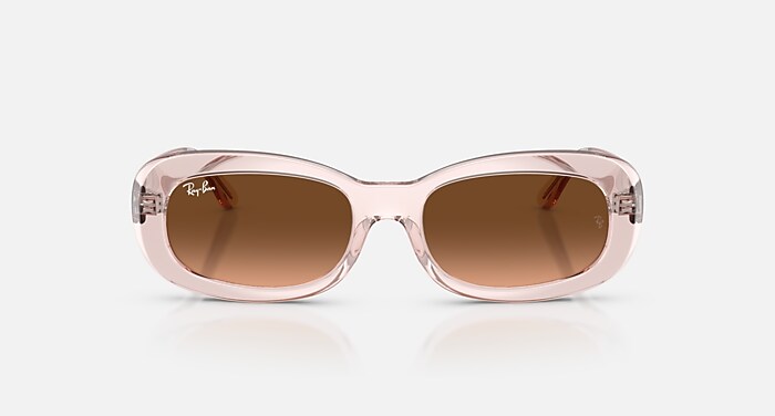 RB2221 Sunglasses in Transaprent Pink and Pink Gradient Brown