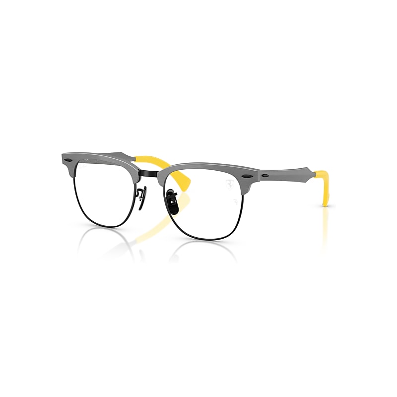 Ray-Ban Eyeglasses   Optics Scuderia Ferrari Collection - Brushed Gunmetal Frame Clear Lenses Polarized 51-21, RB3807VM