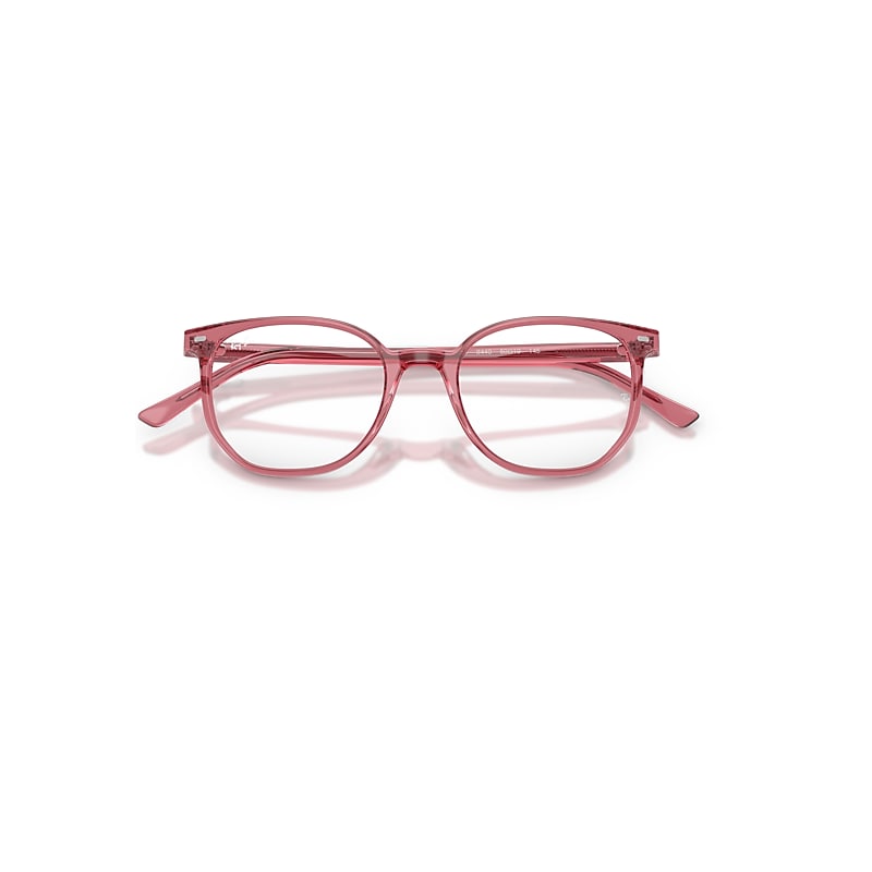 Ray-Ban Elliot Optics Optical Pink Frame Clear Lenses Polarized 48-19