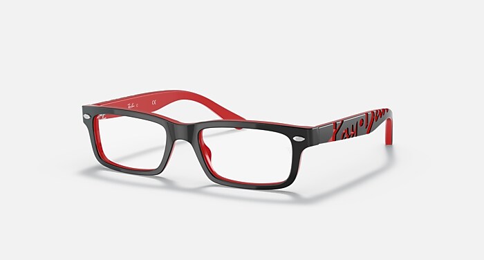 RB1535 OPTICS KIDS Eyeglasses with Black On Red Frame  display picture 1
