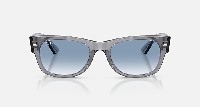 MEGA WAYFARER II Sunglasses in Grey and Clear Gradient Blue (55-21