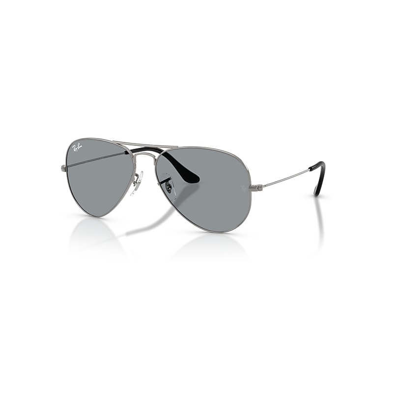 Ray-Ban Aviator Large Metal RB3025, Gunmetal Sunglasses Grey lenses, Mojo Glasses - Image 6