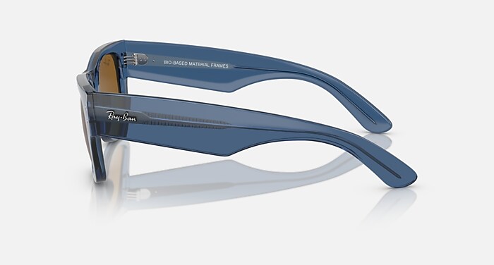 MEGA WAYFARER BIO-BASED Sunglasses in Transparent Blue and Brown