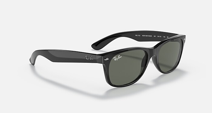 NEW WAYFARER CLASSIC Sunglasses in Black and G-15 Green - RB2132