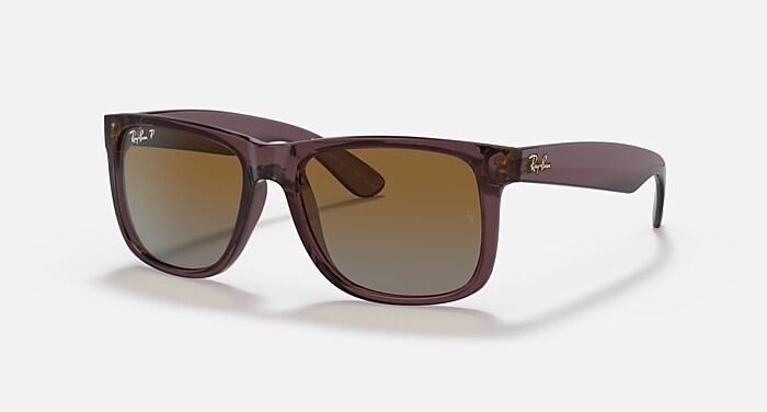 Justin Classic Polarized Sunglasses in Transparent Dark Brown