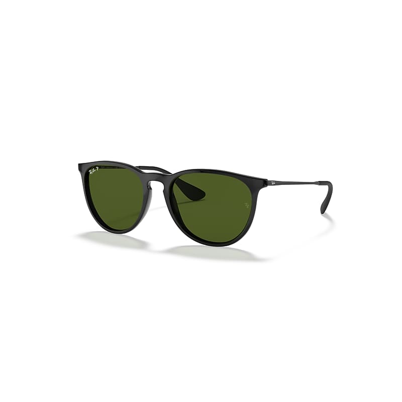 Ray-Ban Sunglasses Women's Erika Classic - Black Frame Green Lenses Polarized 54-18, RB4171