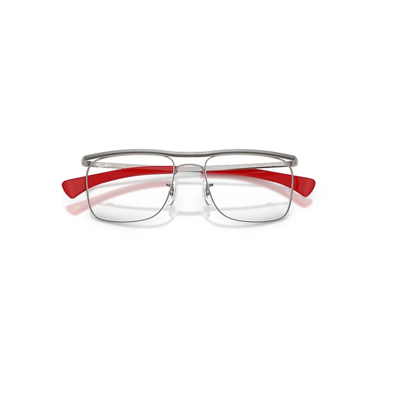 Ray-Ban Rb6519m Optics Scuderia Ferrari Collection Optical Gunmetal Frame Clear Lenses Polarized 52-18