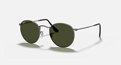 ROUND METAL Sunglasses in Gold and Black Polarized - RB3447 | Ray
