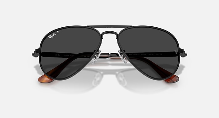 AVIATOR MAX Sunglasses in Black and Black Polarized - RB3925 | Ray 