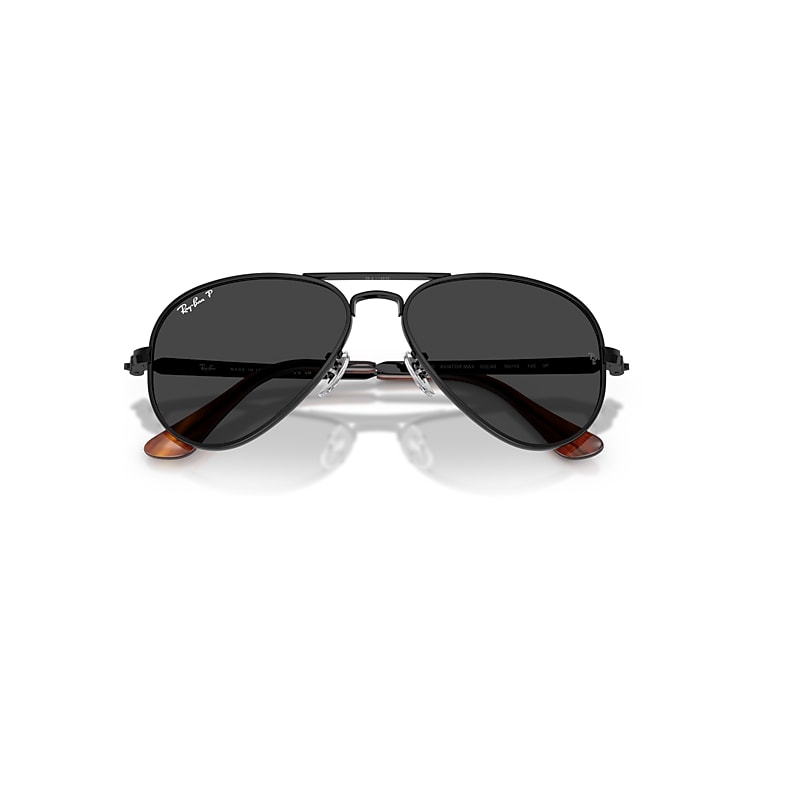 AVIATOR MAX Polarized Sunglasses in Black and Black Polarized (58
