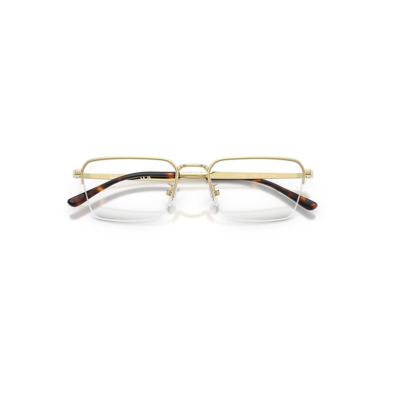 Ray-Ban Rb8785d Titanium Optics Optical Pale Gold Frame Transparent Lenses Polarized 54-18
