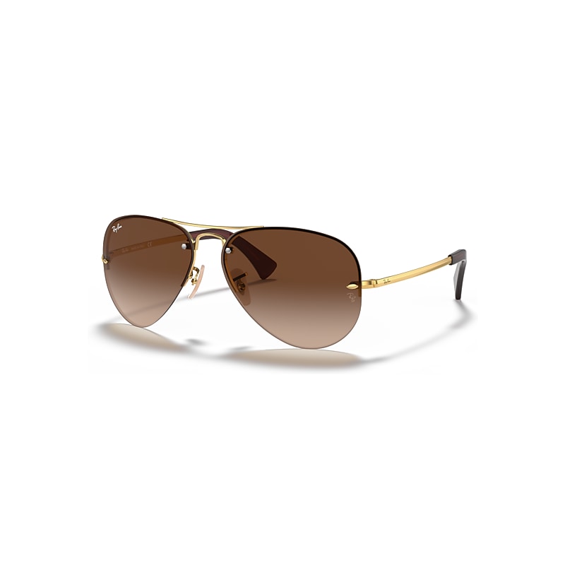 Ray - Ban Men's Brown Man Rb3449 Rb3449 001/13 Sunglasses Metal Gold Pilot Normal Shaded - Image 7