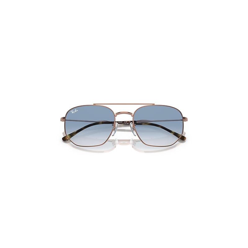 Ray-Ban RB3705 Urban Metals Sunglasses Gold/Clear Gradient Blue, 57