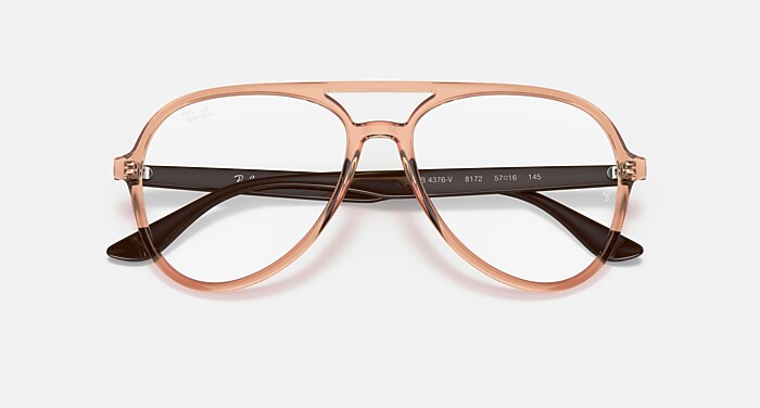 VISTA R-285 度あり　メガネ　616 RB4376V OPTICS Polarized Eyeglasses with Transparent Brown and