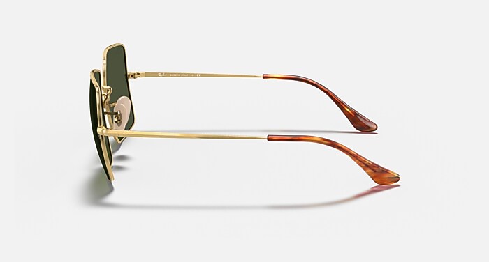 Ray-Ban スクエア サングラス ブラウン 1971 レイバンSQUARE SQUARE 1971 CLASSIC Sunglasses in Arista Gold and G-15 Green (54