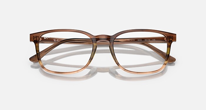 RB5418 OPTICS Eyeglasses with Striped Brown & Green Frame - RB5418