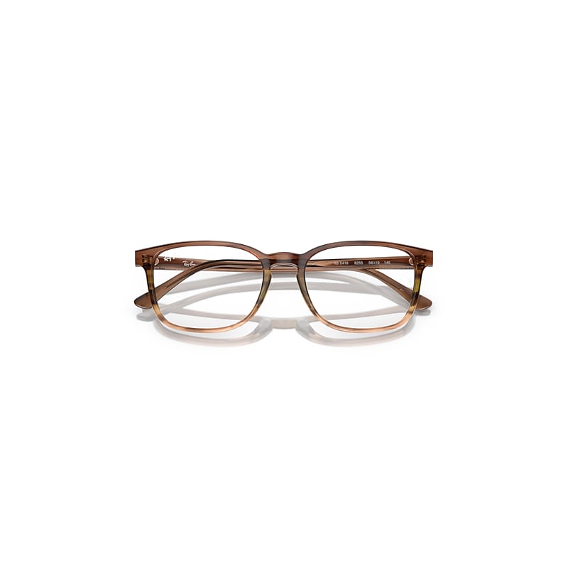 Ray-Ban  Eyeglasses Striped Brown & Green Frame  Lenses Polarized 54-19