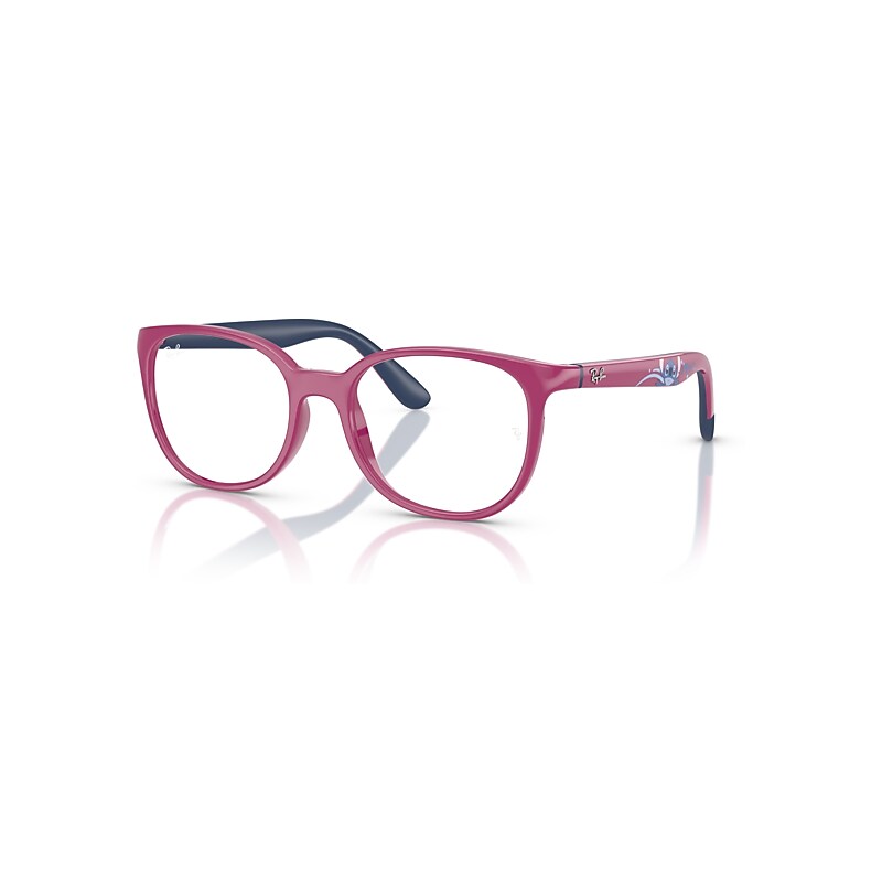 Ray-Ban Eyeglasses Kids Disney - Lilo & Stitch Optical Kids - Fucsia & Rubber Blue Frame Clear Lenses 47-16, RY1631