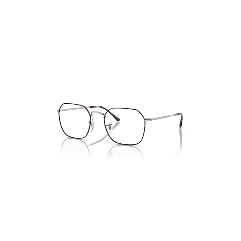 Ray-Ban Eyeglasses Unisex Jim Optics - Silver Frame Clear Lenses Polarized 51-20