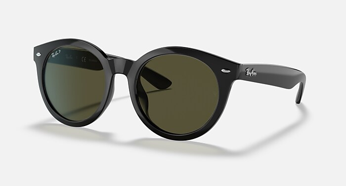 RB4261D Polarized Sunglasses in Black and G-15 Green Polarized (55