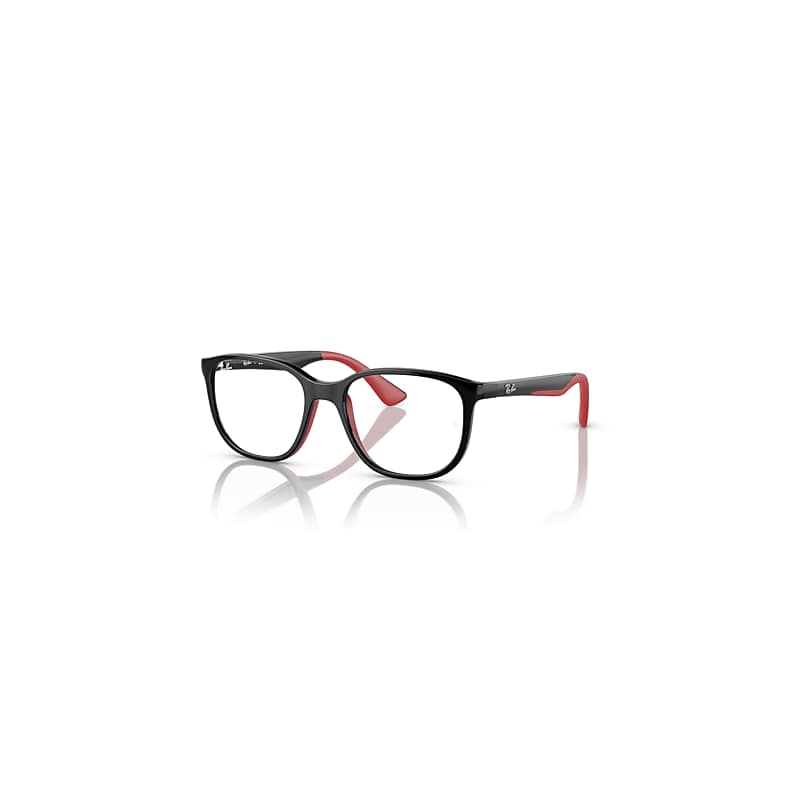 Ray-Ban Eyeglasses Kids Rb9078v Optics Kids Bio-Based - Black On Red Frame Clear Lenses Polarized 46-16, RY9078V - Image 1