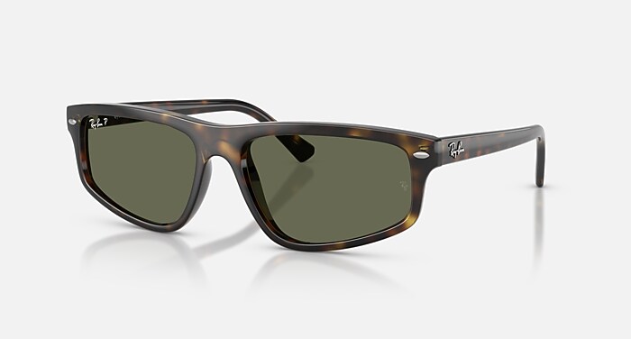 RB2225 Polarized Sunglasses in Havana and Green Polarized (57-18