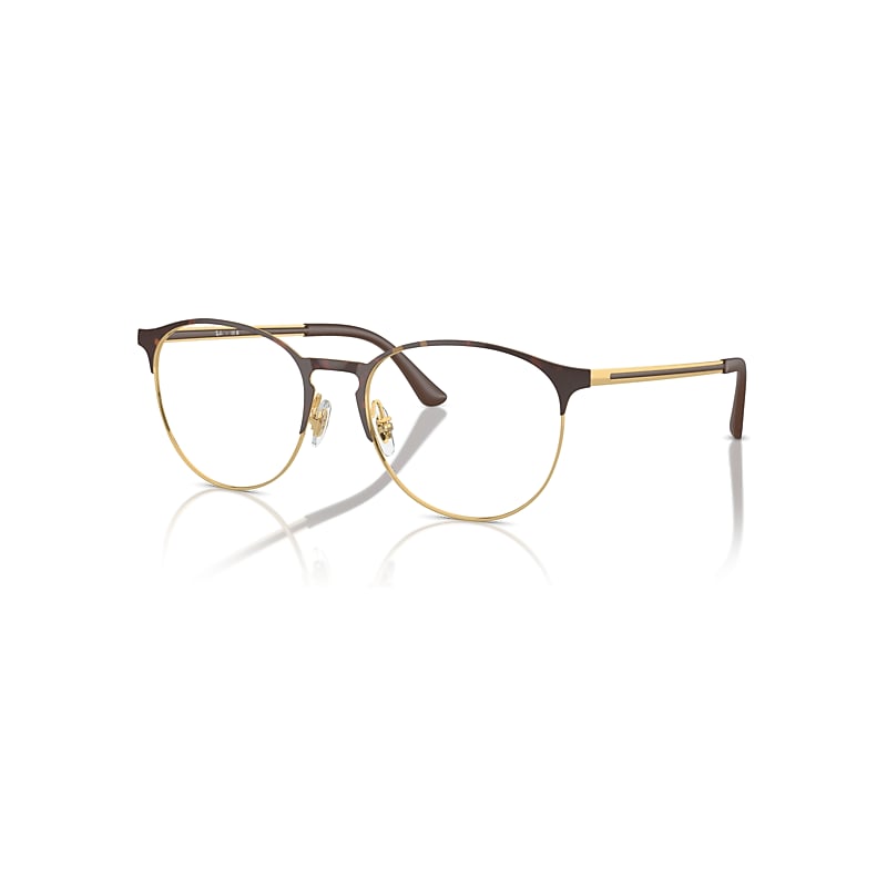 Ray-Ban Eyeglasses   Optics - Gold Frame Clear Lenses Polarized 51-18, RB6375