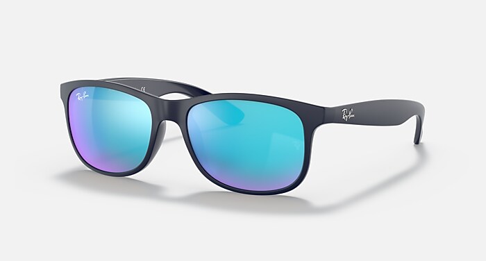 ANDY Sunglasses in Blue and Blue Mirror (55-17) - RB4202 | Ray-Ban® US