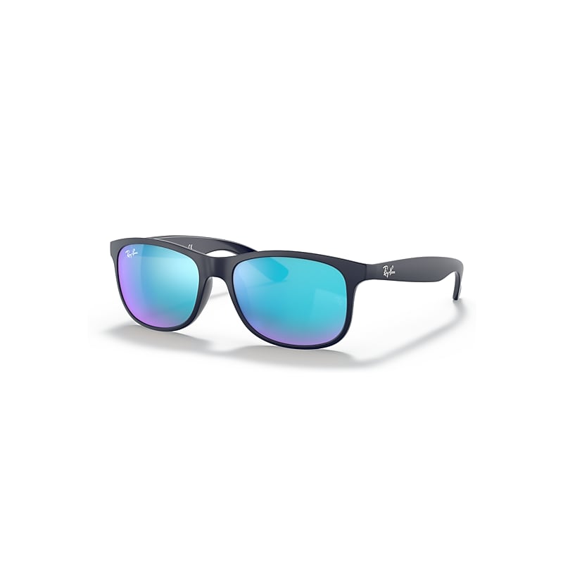 Ray-Ban Sunglasses Men's Andy - Blue Frame Blue Lenses 55-17, RB4202 - Image 1