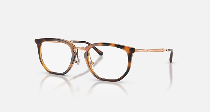 RB9085V OPTICS KIDS Eyeglasses with Striped Havana and Clear (44