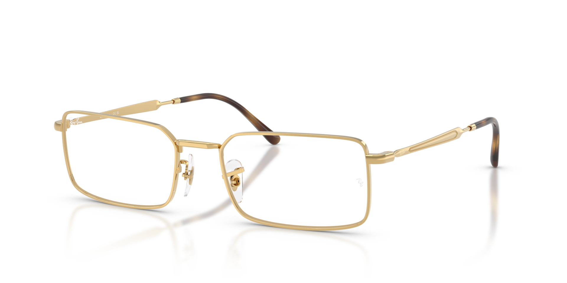 Rb6557 Optics Eyeglasses in Gold Frame and Bio Demo Lens Lenses